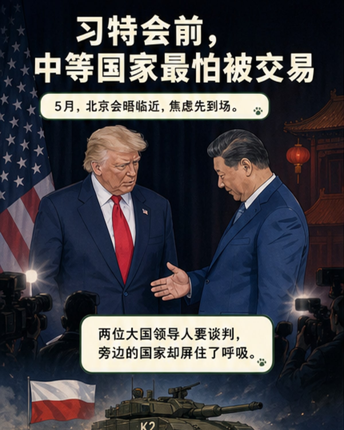 中等国家为何担忧‘习特会’?