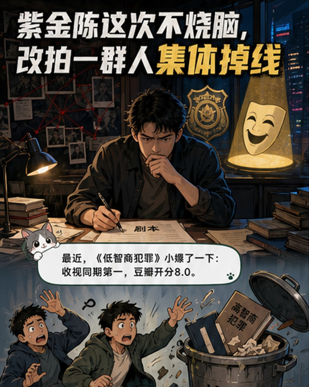 紫金陈新剧《低智商犯罪》用喜剧破局