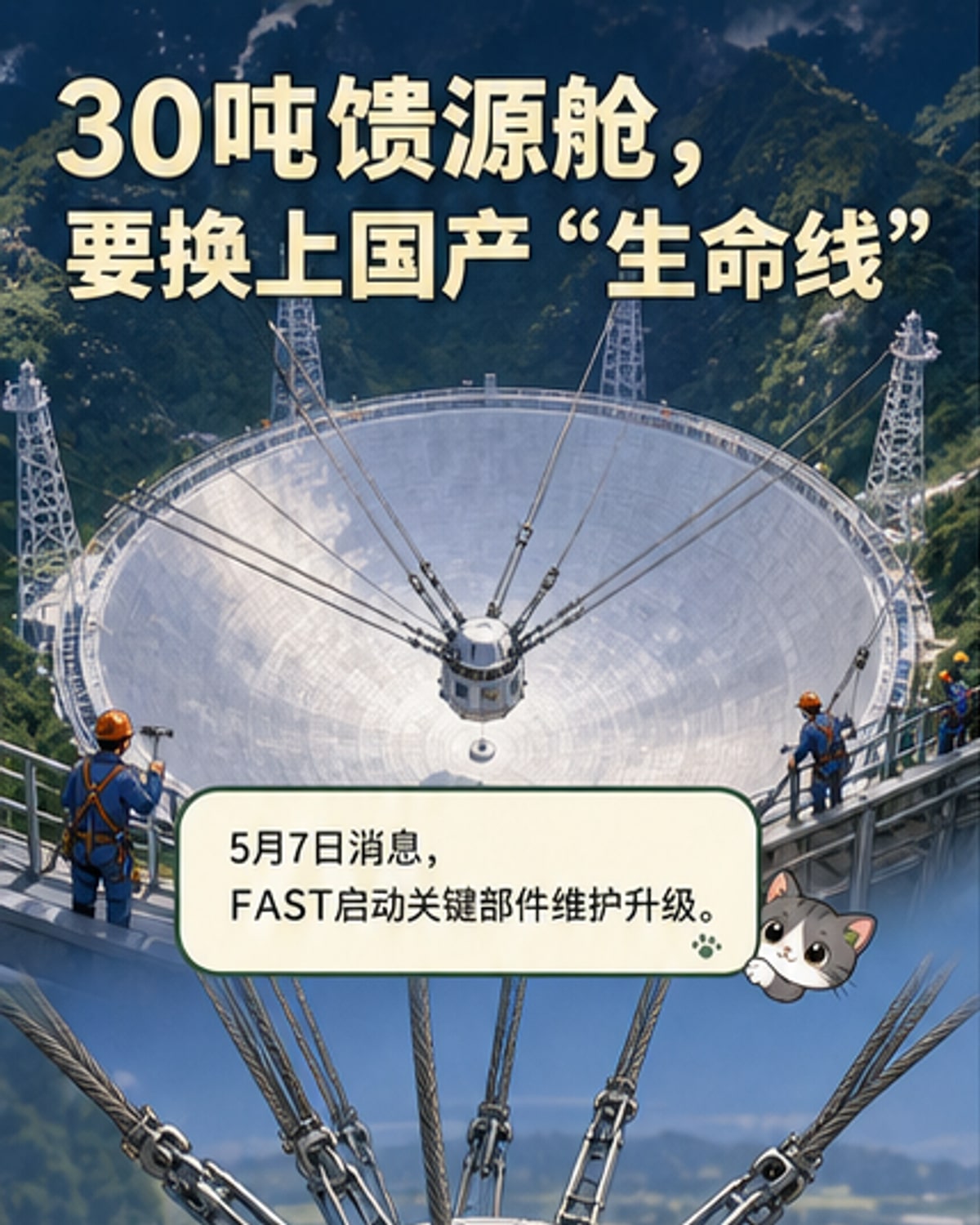 中国天眼核心部件实现国产替代