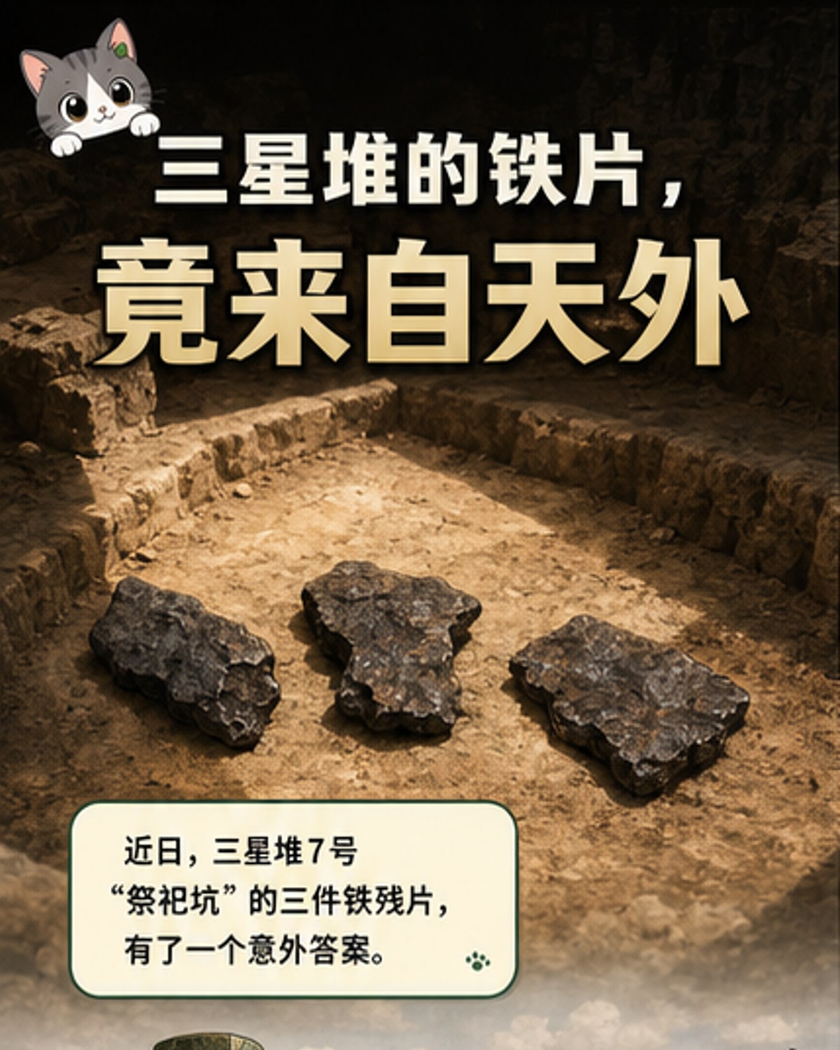 三星堆发现纯陨铁制品