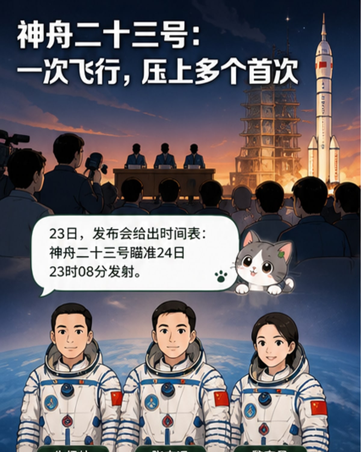 神舟二十三号启航,开启百项太空实验