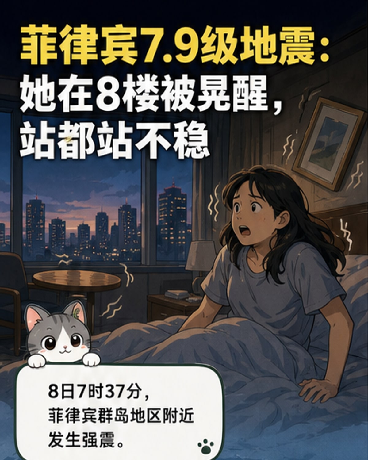 菲律宾7.9级强震致8人死亡
