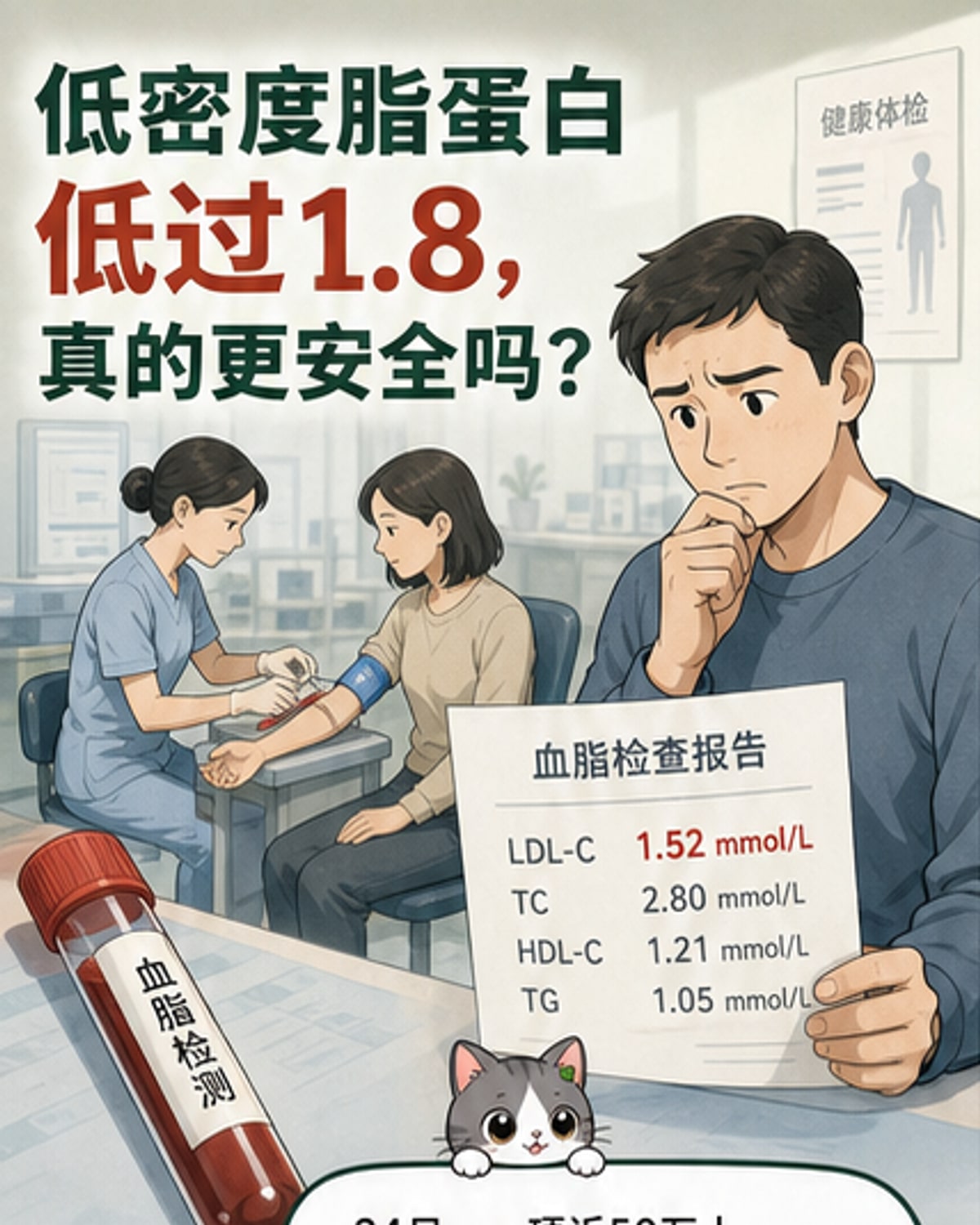 胆固醇过低反而危险?中国人群研究揭示U型曲线
