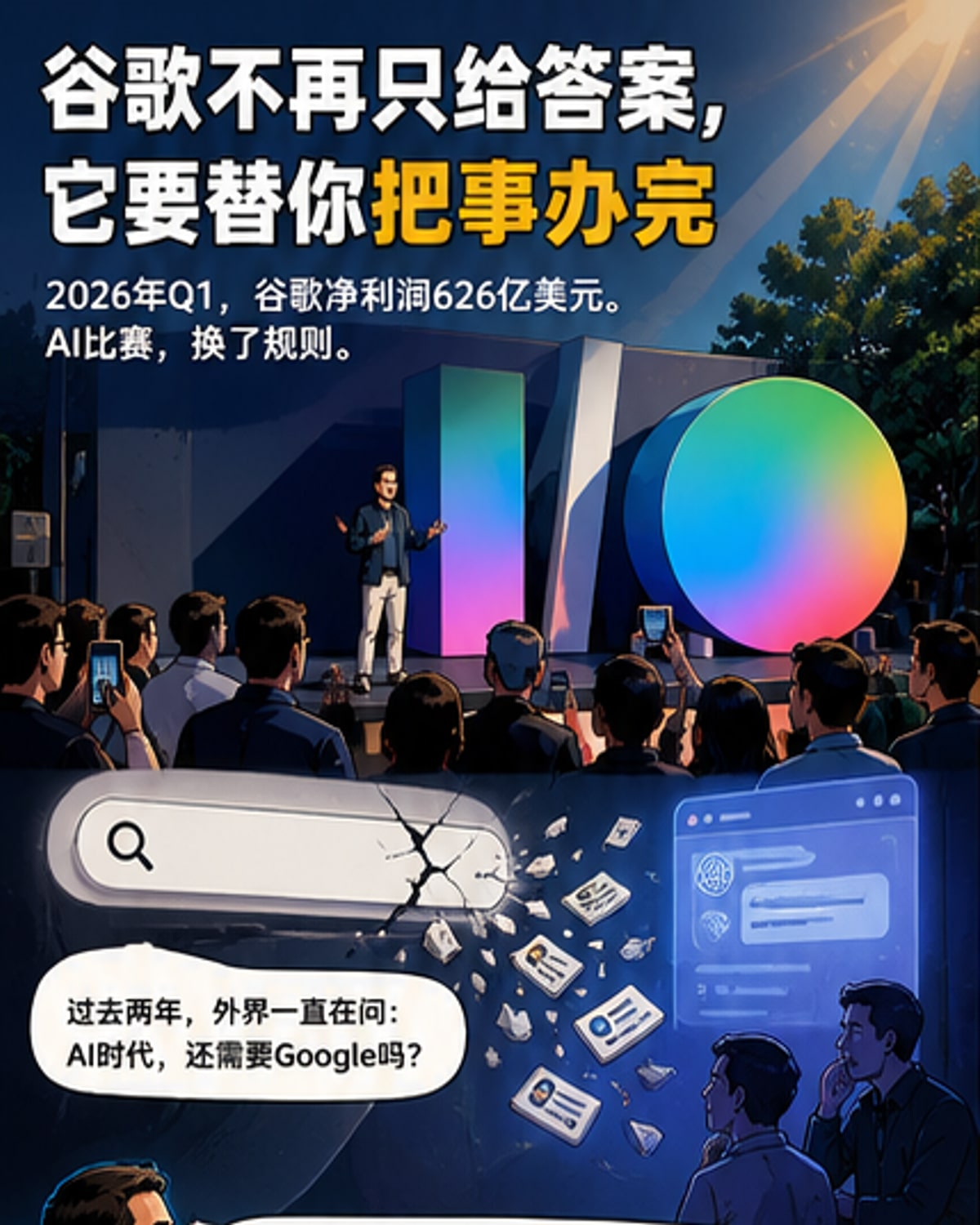 谷歌Q1净赚626亿美元，全面转向智能体时代