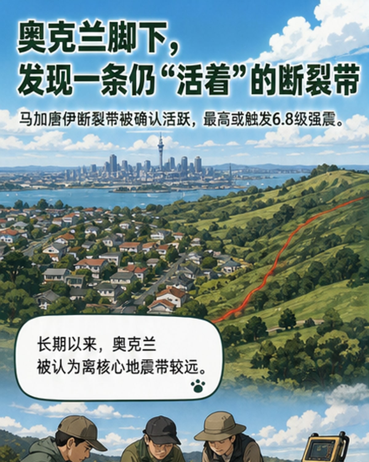 奥克兰发现活跃断裂带