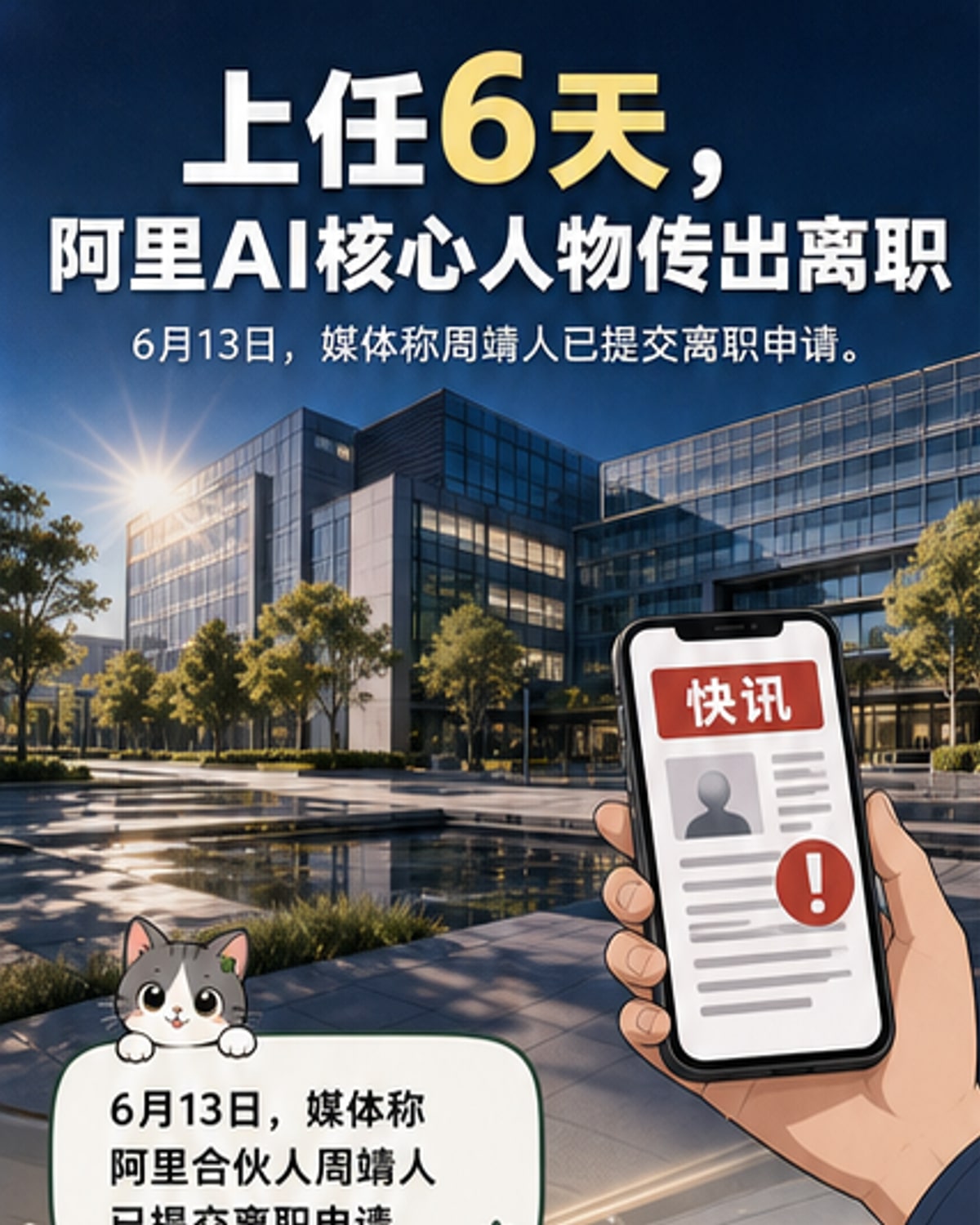 阿里首席科学家6天后离职