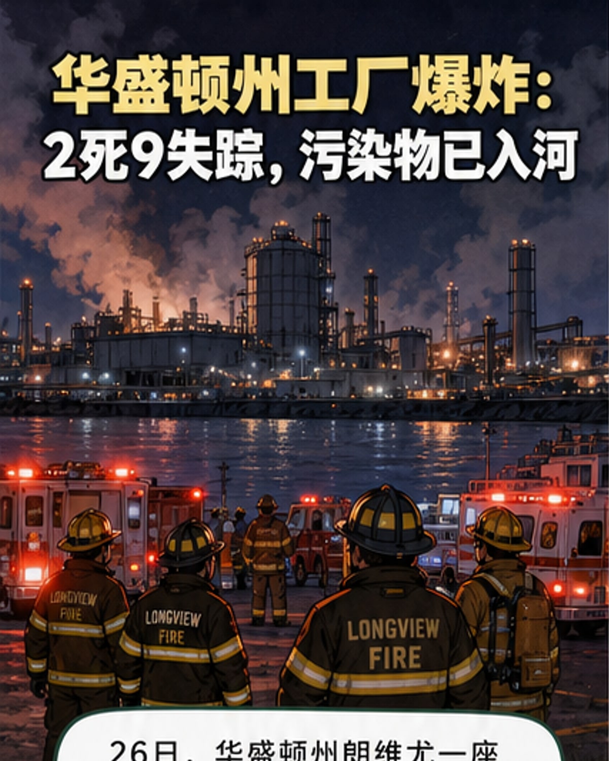 华盛顿州工厂爆炸致2死9失踪