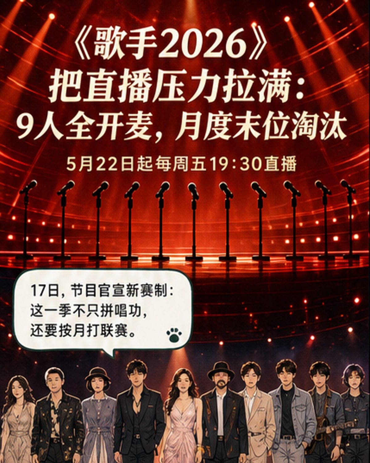 《歌手2026》全新赛制揭晓