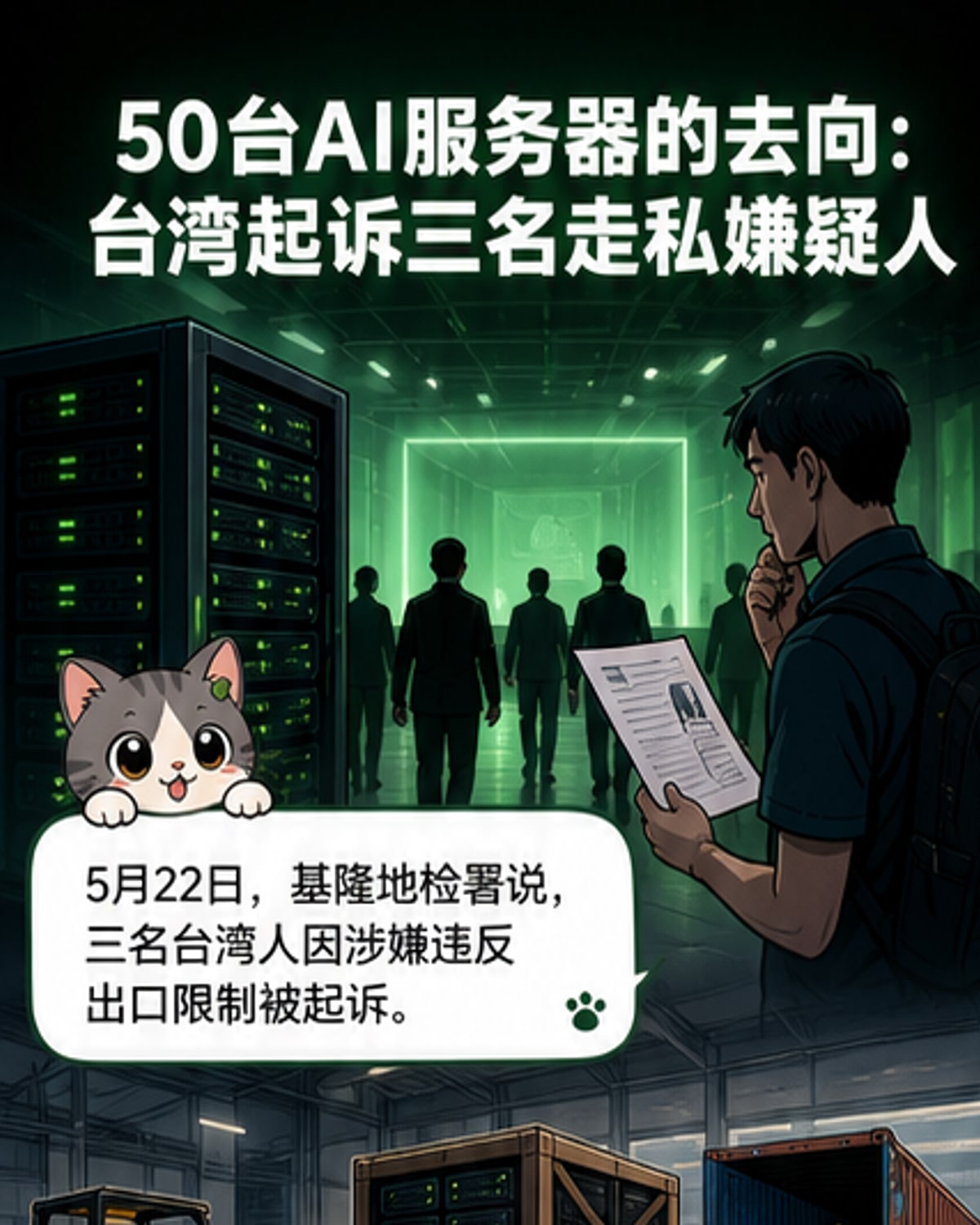 三名台湾人涉走私英伟达AI服务器被诉