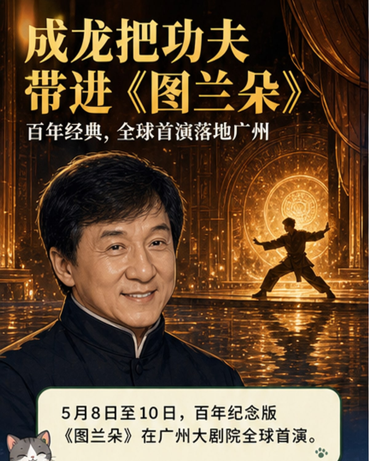 成龙首导歌剧《图兰朵》百年纪念版