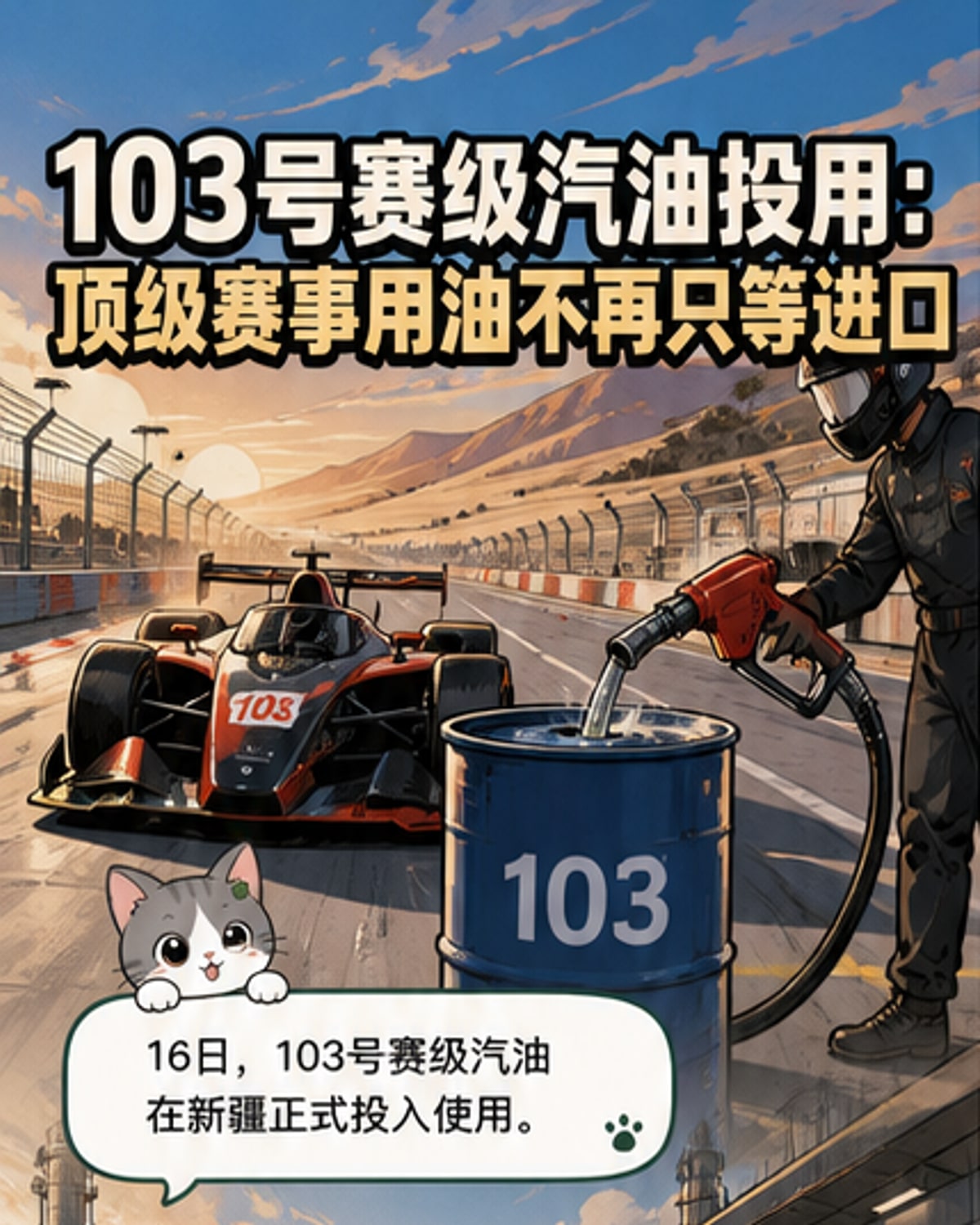国产103号赛级汽油来了