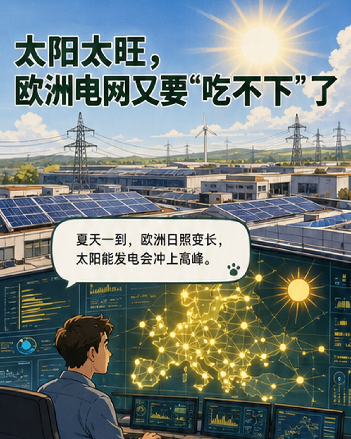 欧洲电网为何又陷「弃电」困局?
