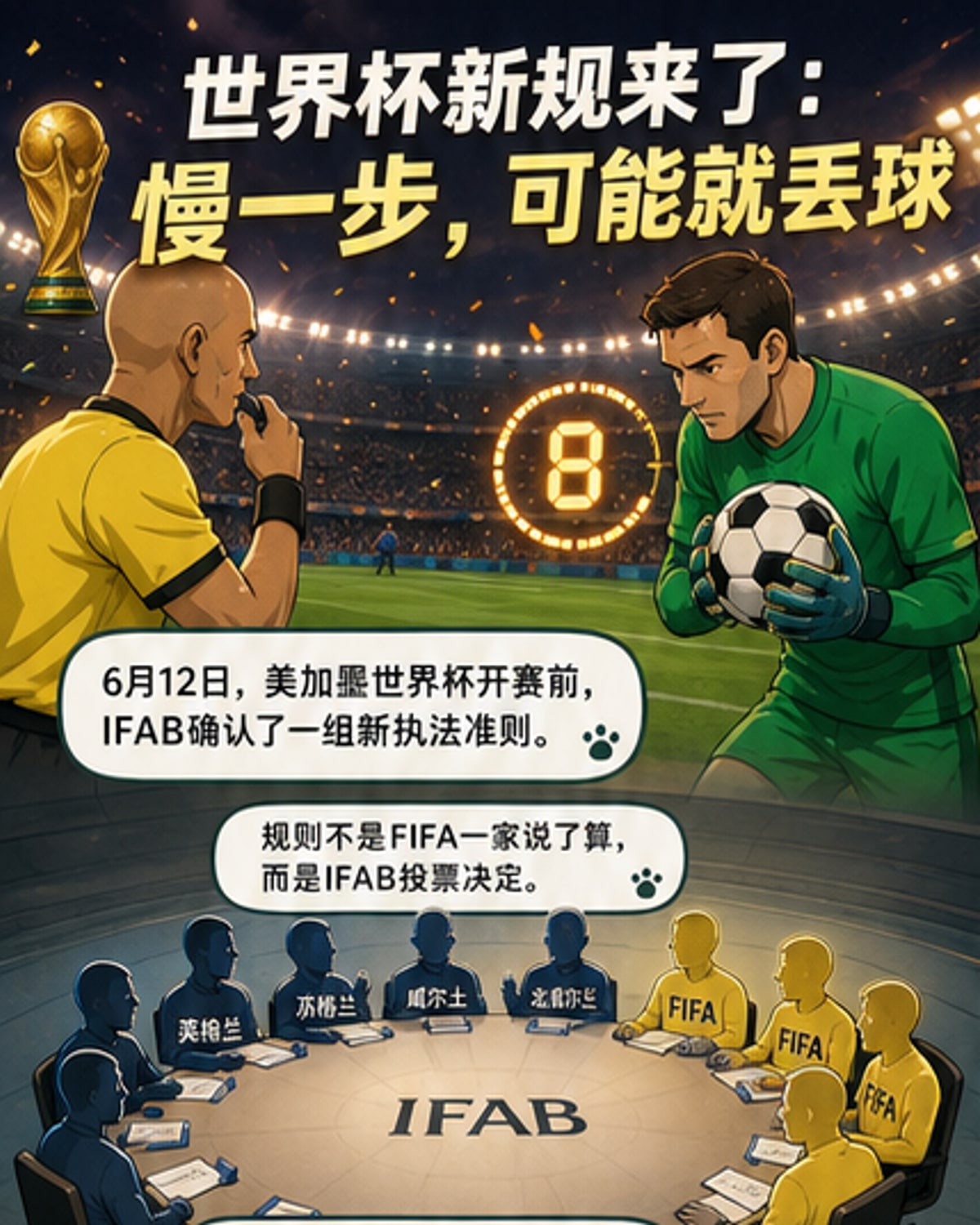 世界杯新规上路，足球规则大变样
