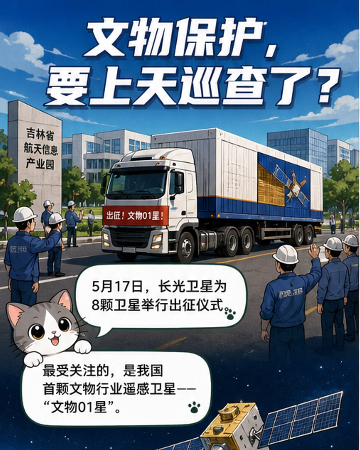 我国首颗文物卫星出征