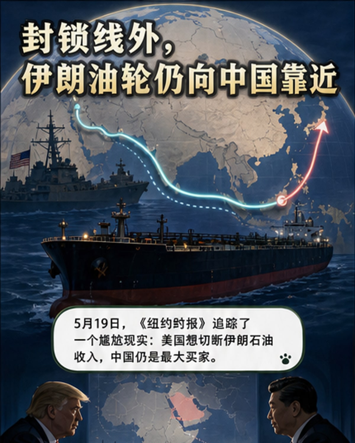 美国封锁下,伊朗石油如何流向中国