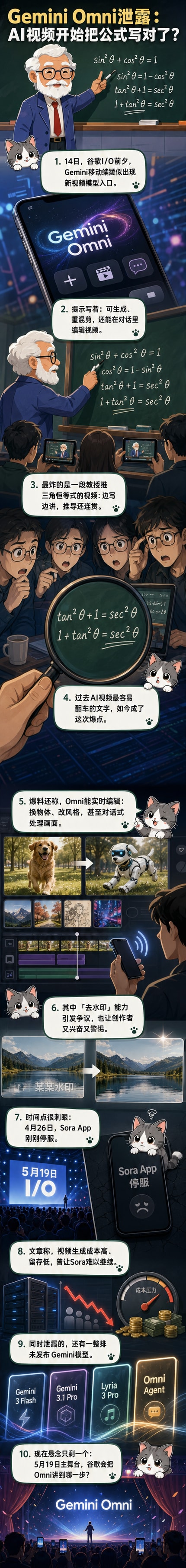 AI生成的教授在黑板前推导数学公式的画面，粉笔字迹清晰，动作自然流畅