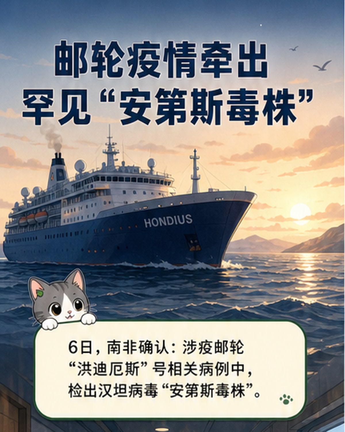 南非确认邮轮乘客感染汉坦病毒