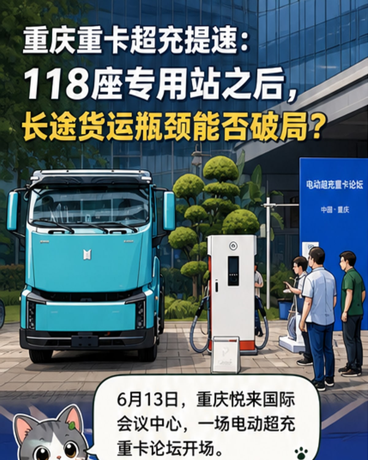 重庆打造电动重卡超充网络