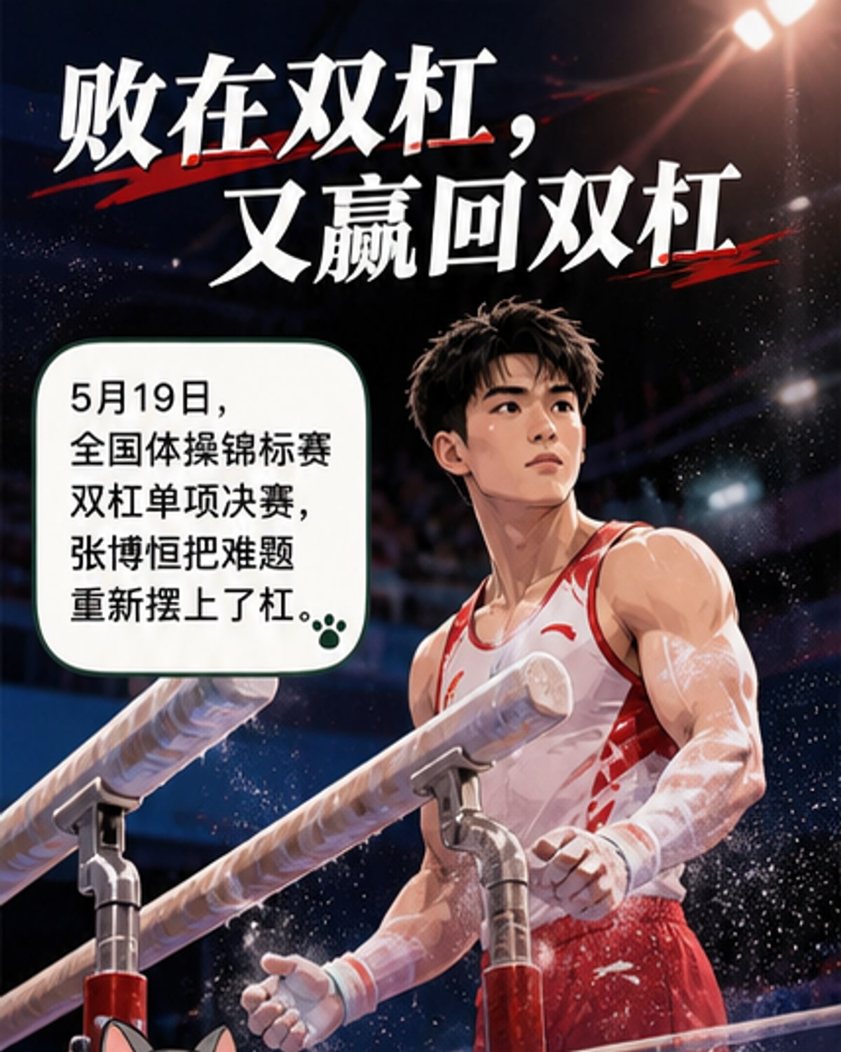 双杠逆袭夺金 张博恒兑现勇气