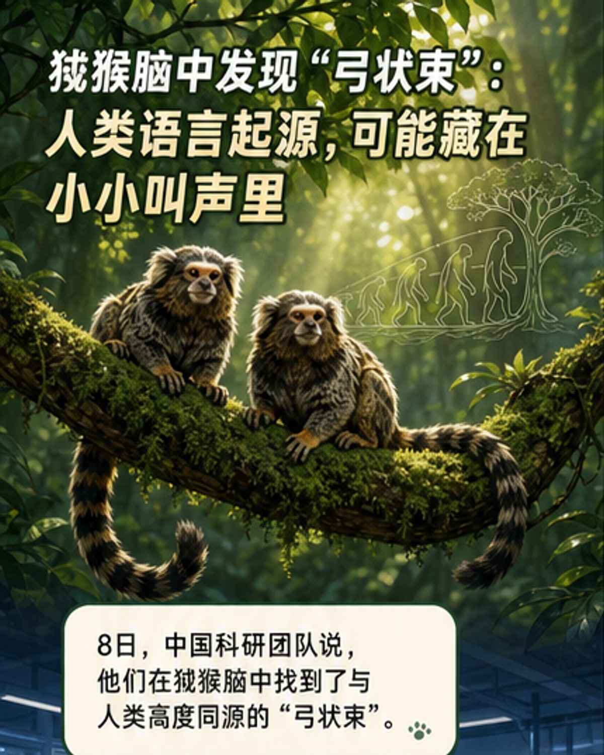 狨猴大脑藏语言演化关键线索