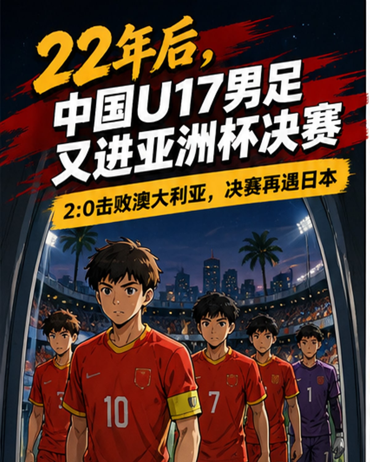 中国U17男足时隔22年再进决赛