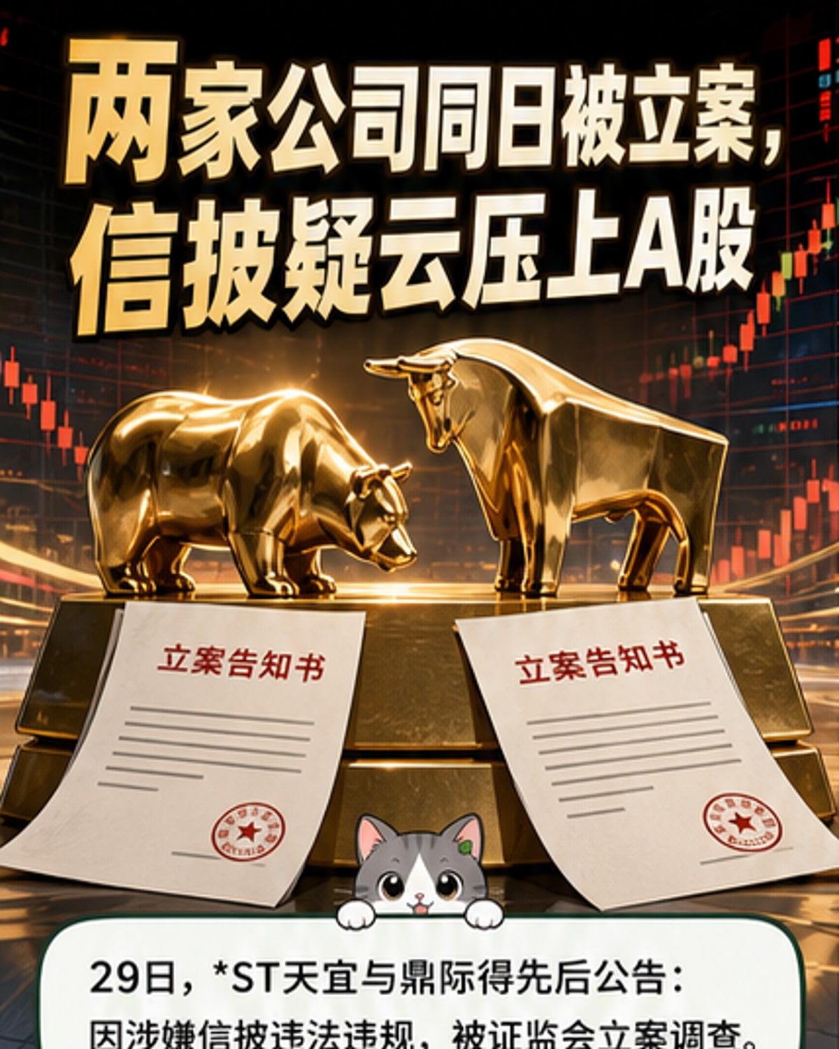 两家A股公司被证监会立案