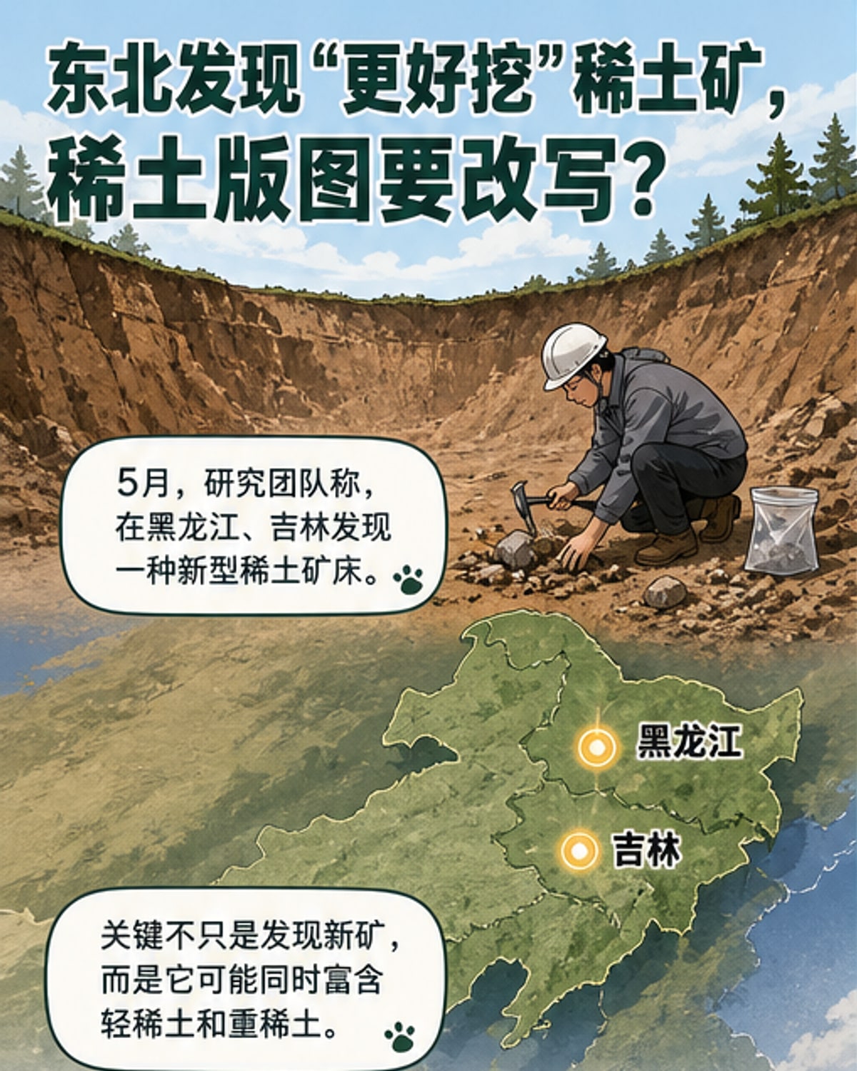 东北发现新型稀土矿