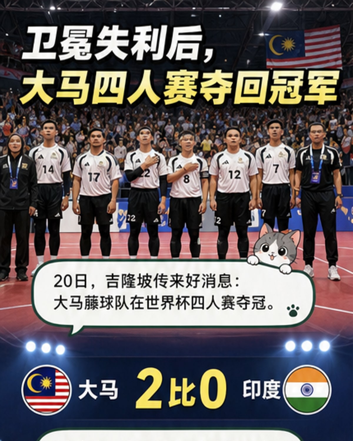 藤球世界杯四人赛夺冠