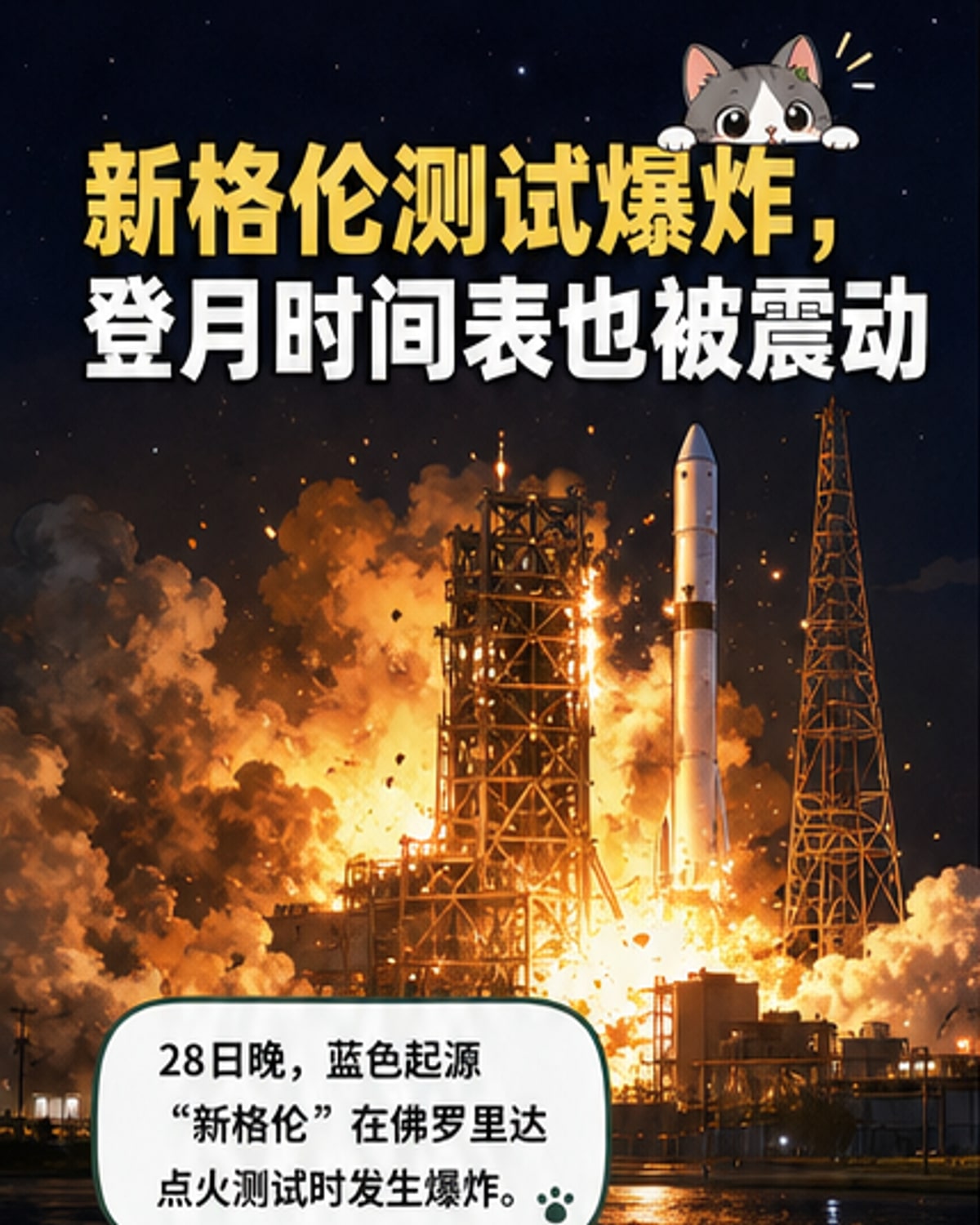 蓝色起源火箭测试爆炸