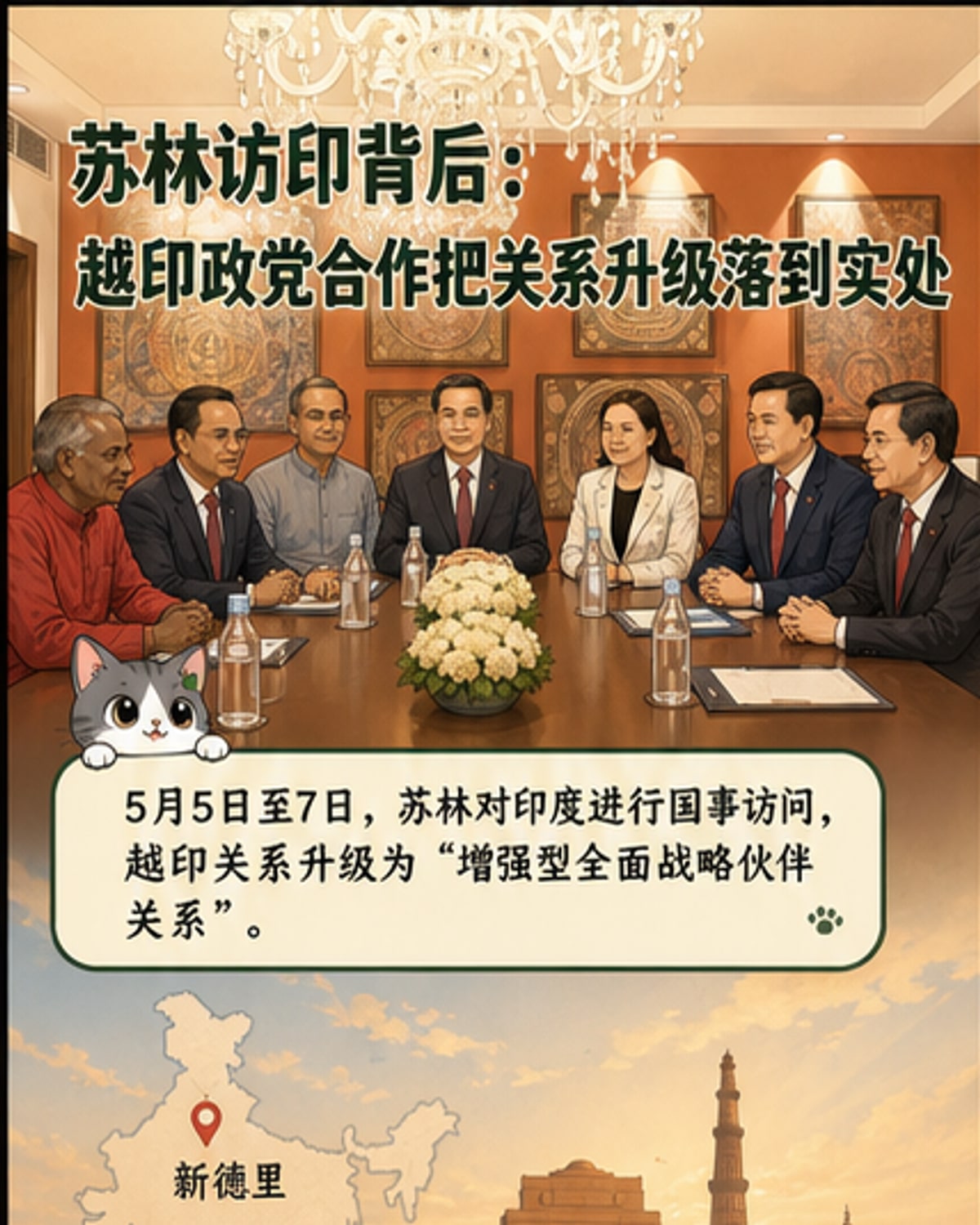 越印政党深化合作 共筑战略伙伴关系