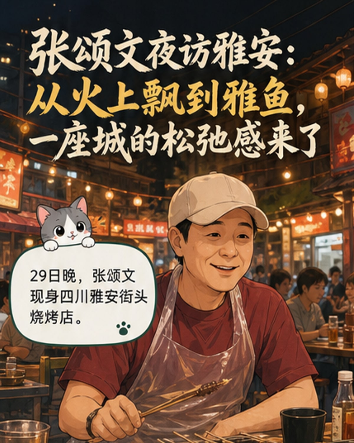张颂文夜探雅安烟火味