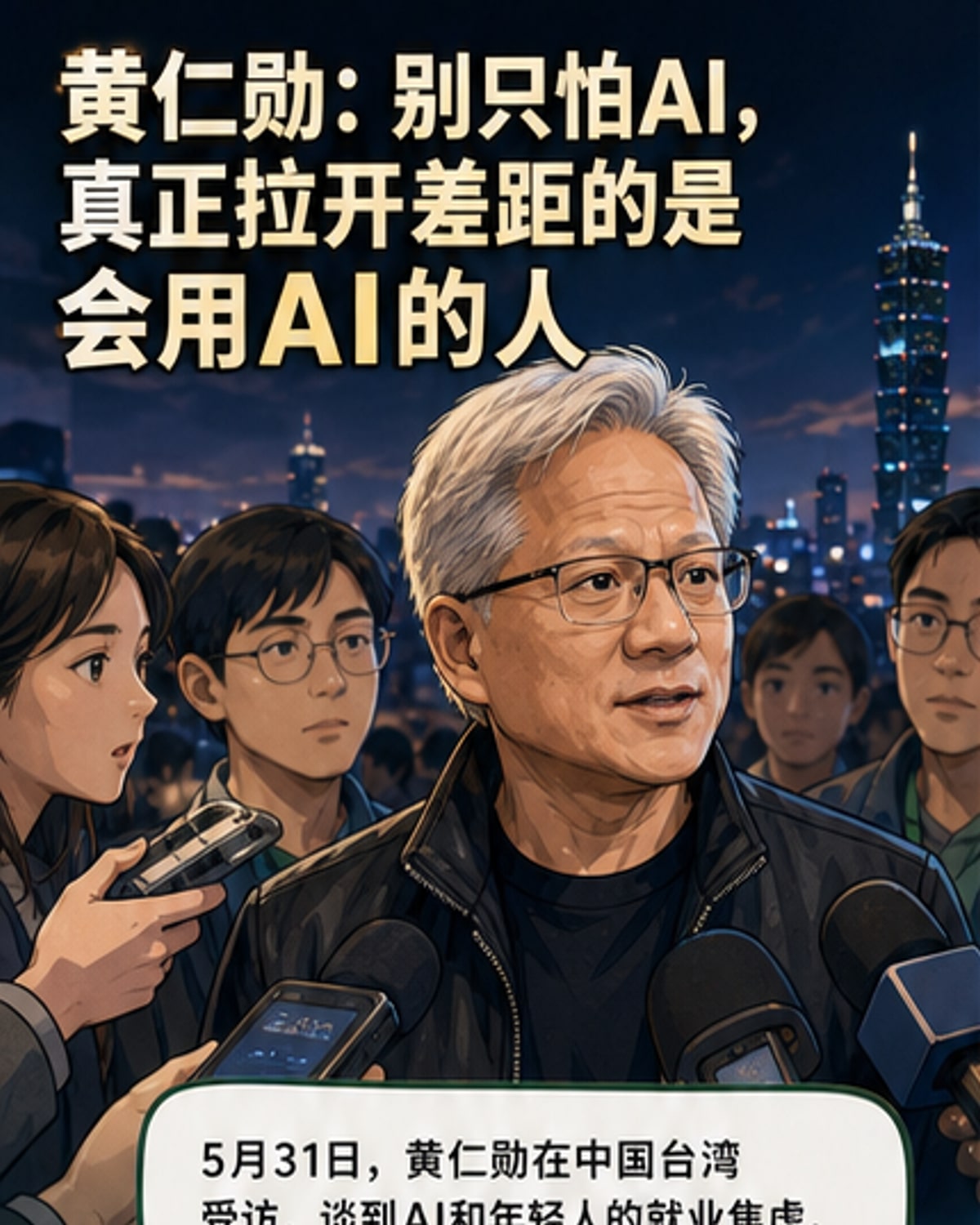 黄仁勋:你不会被AI取代