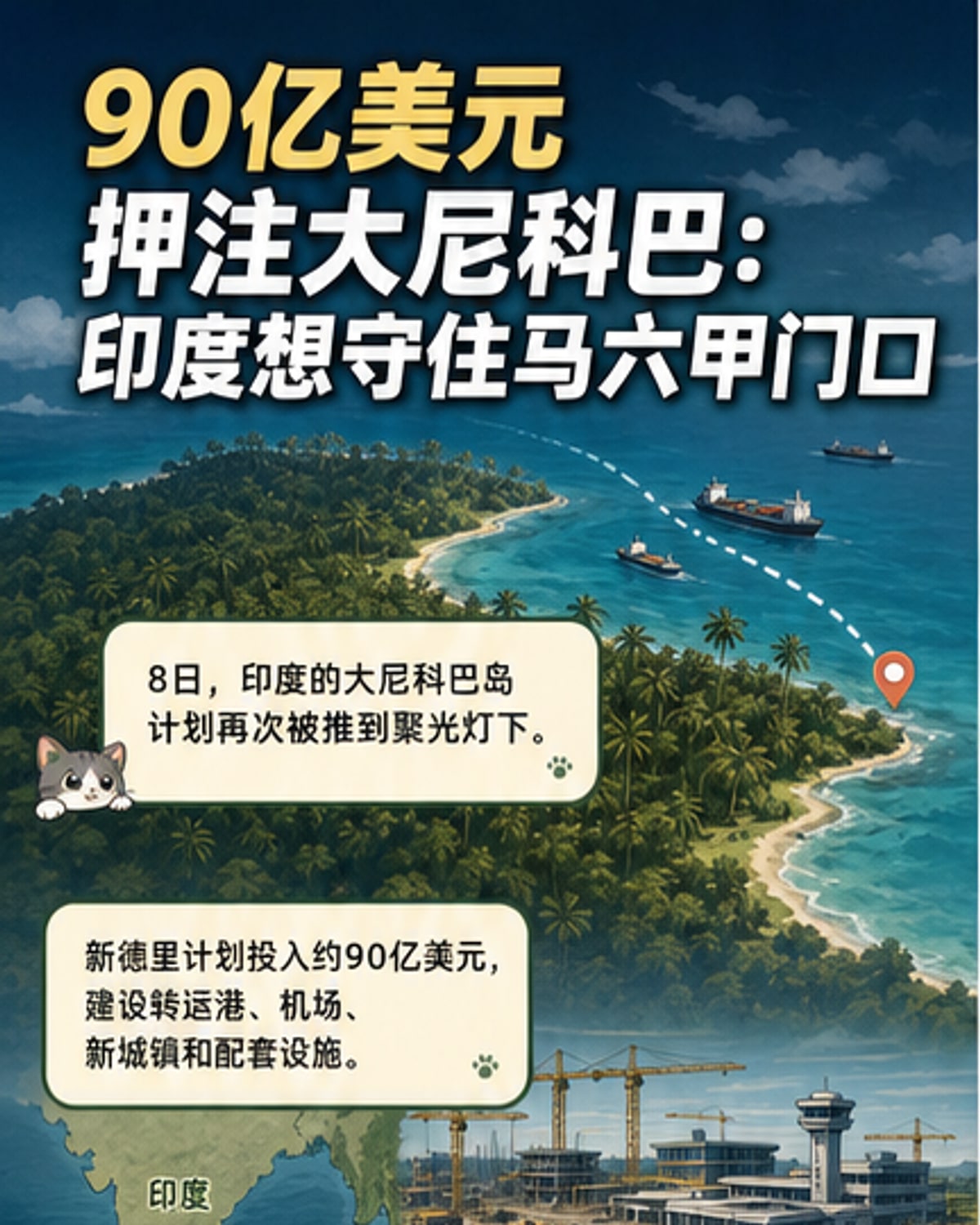 印度90亿美元押注战略岛链