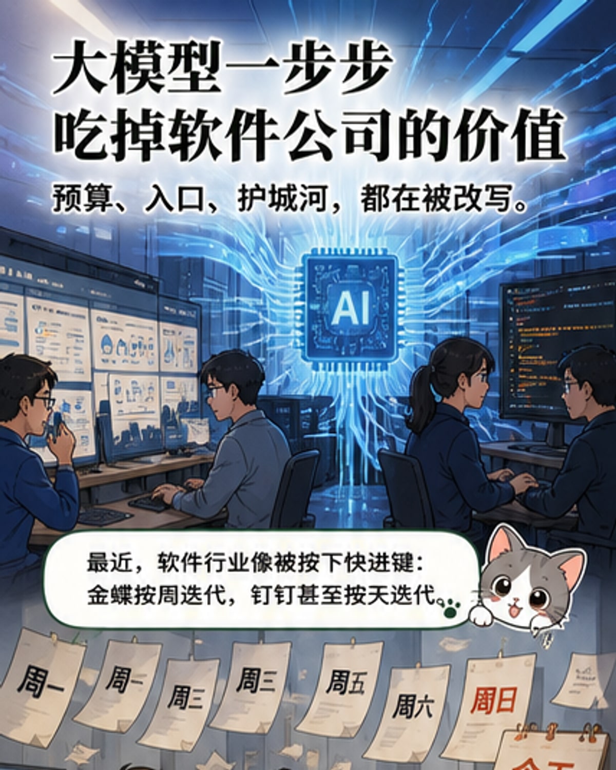 大模型正在蚕食传统软件价值