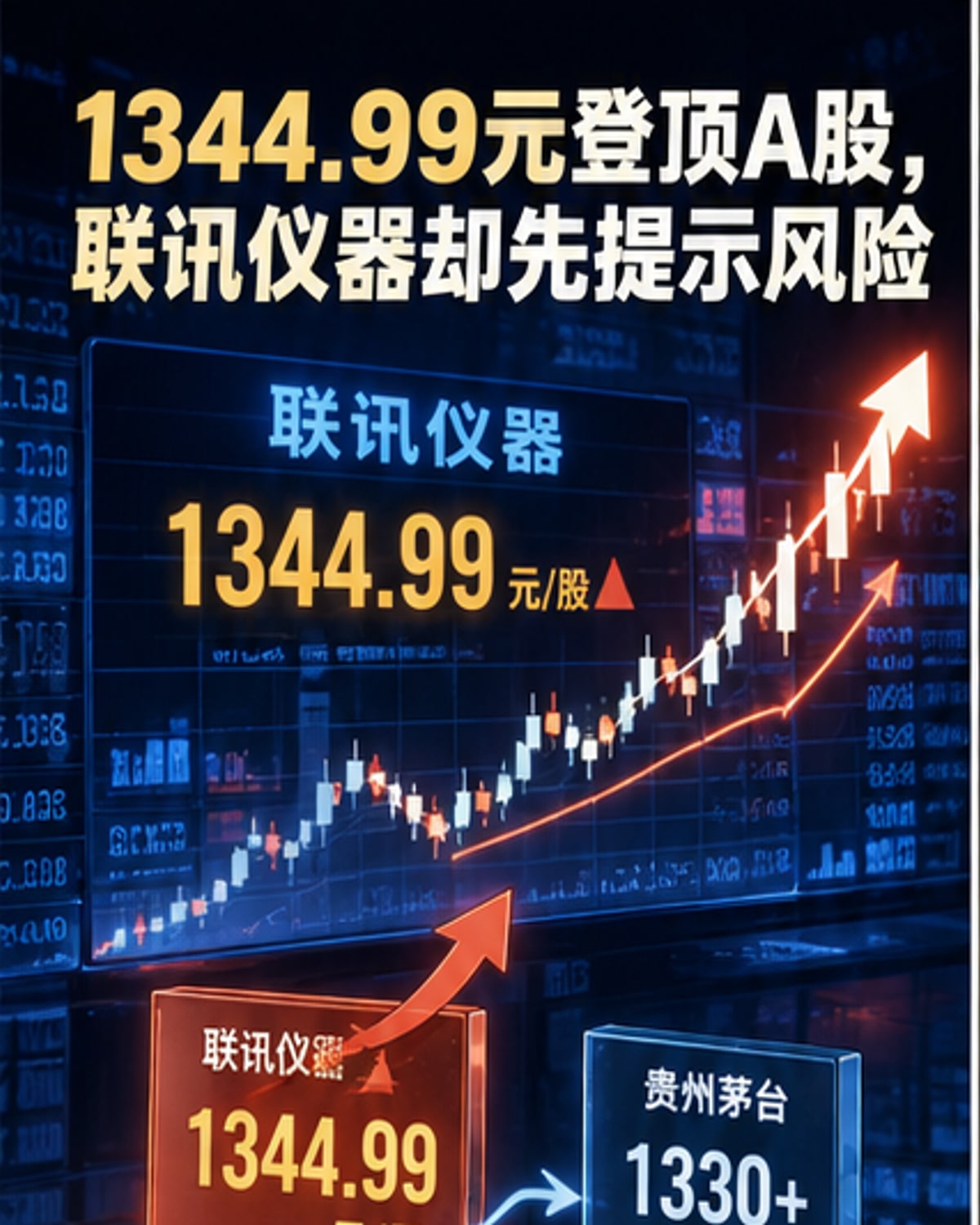 A股新晋股王诞生,股价破1300元