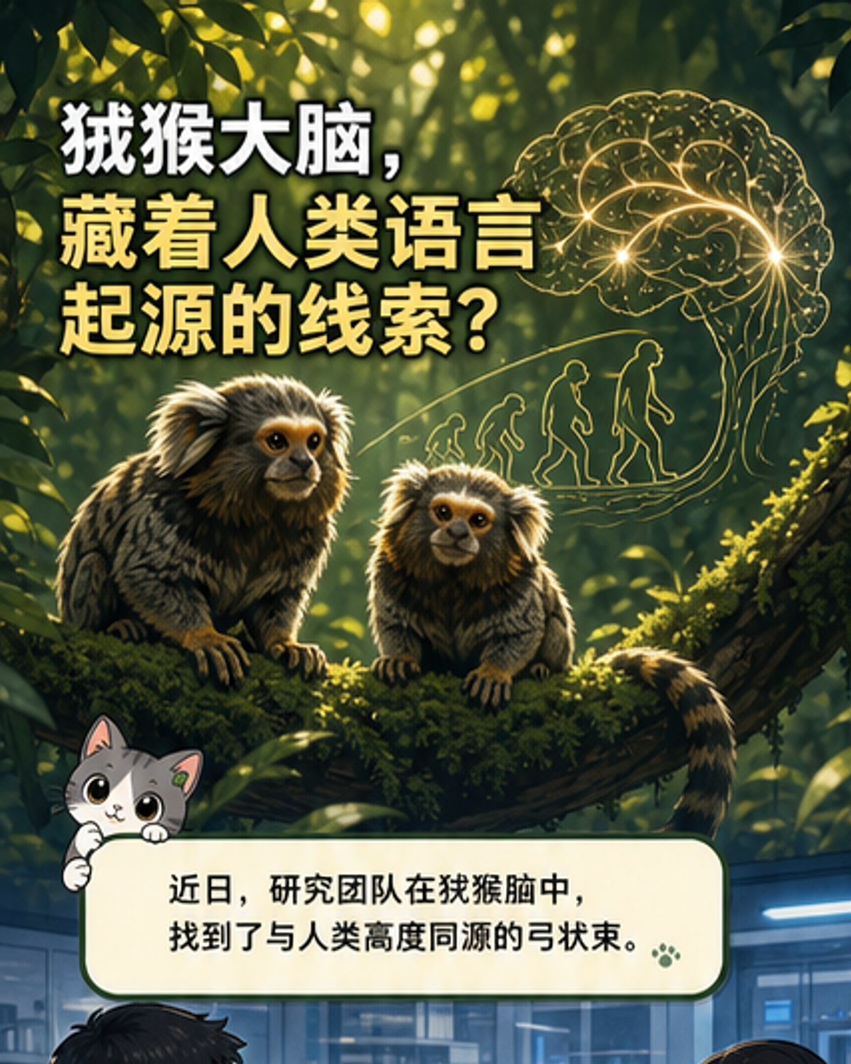 狨猴大脑藏着人类语言起源线索