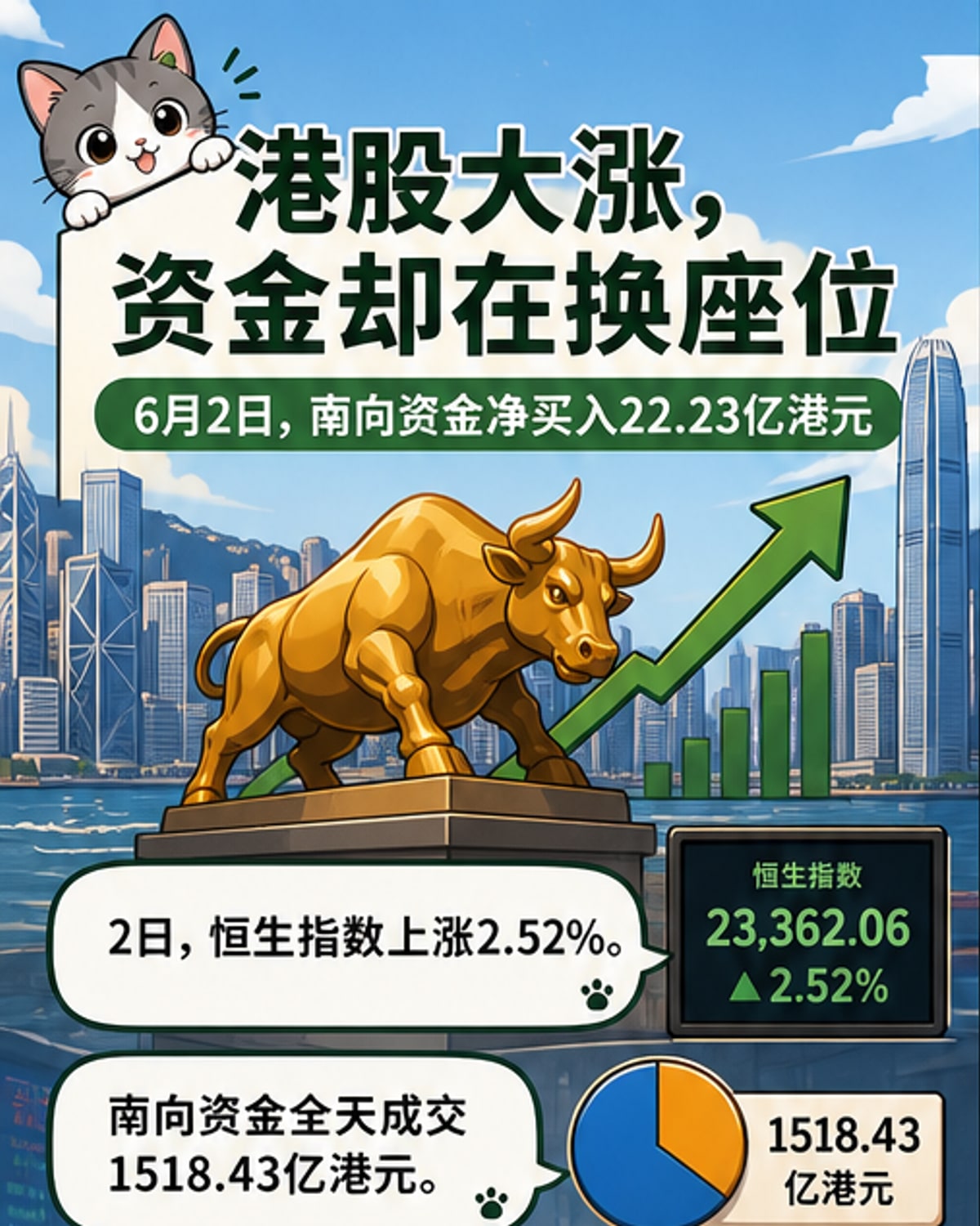 南向资金净买入22.23亿港元