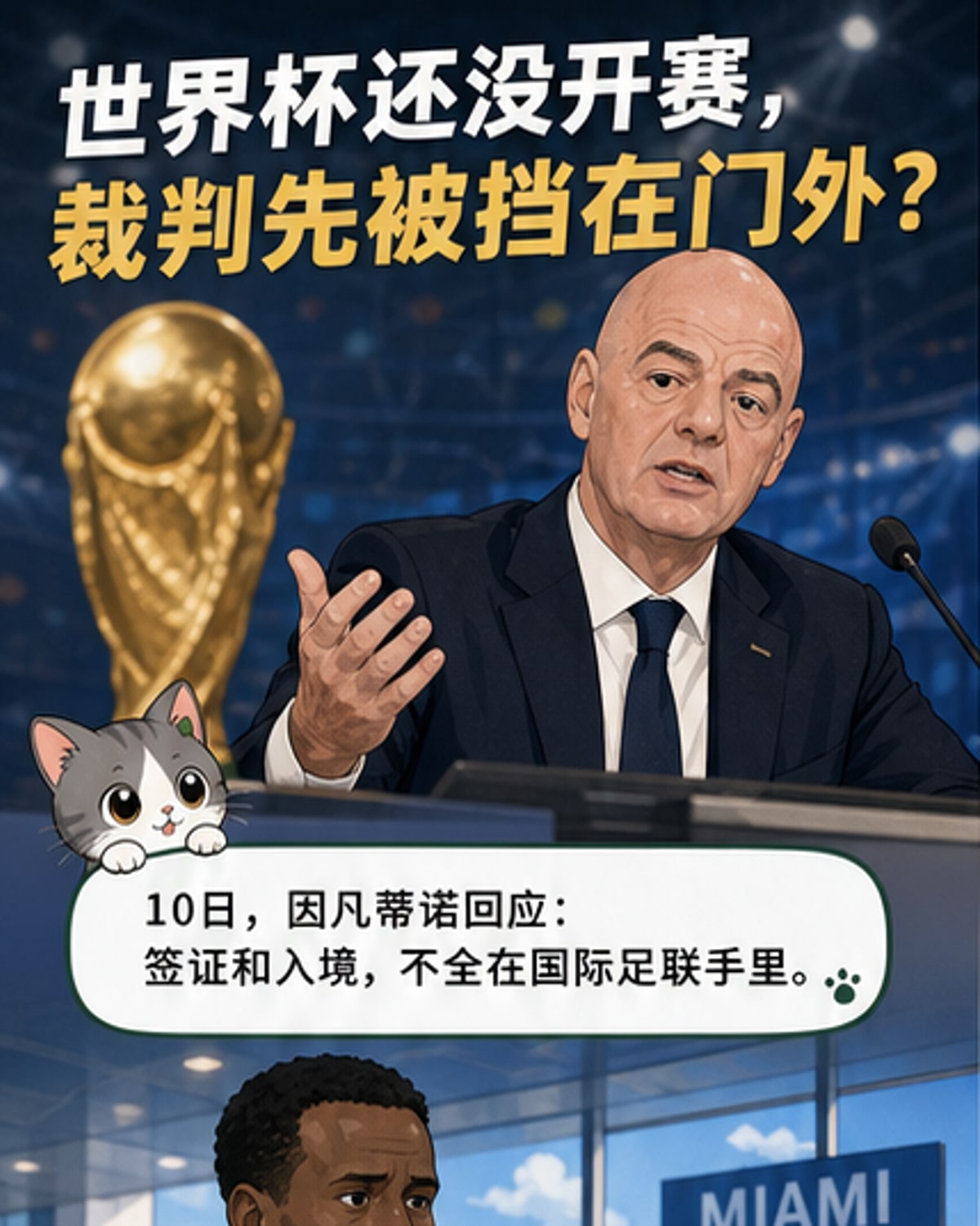 世界杯裁判被拒入境，国际足联回应
