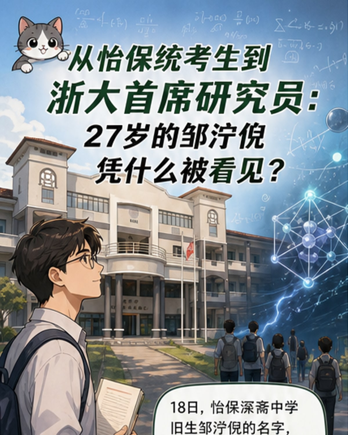大马统考生登顶浙大首席研究员